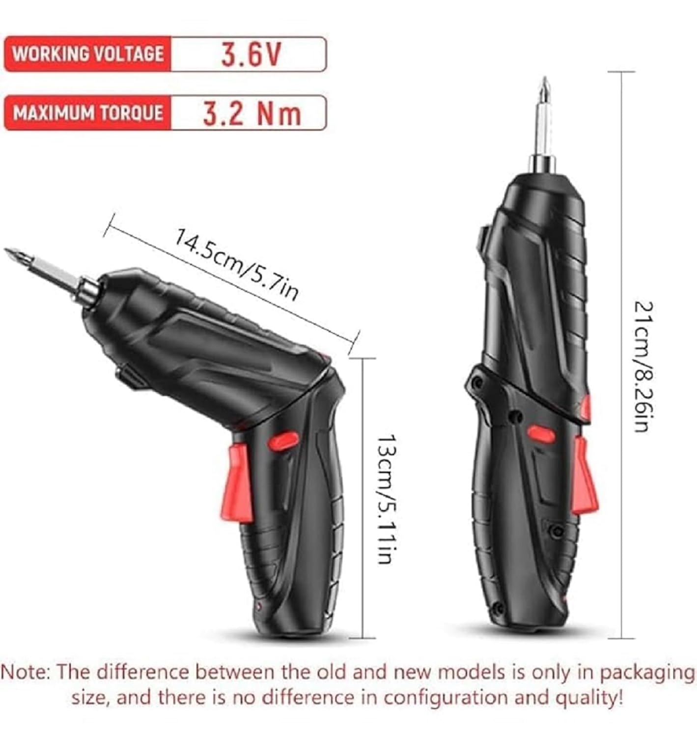 Rechargeable 3.6V Electric Screwdriver with Rotating Handle & 30-Piece Bit Set | USB Charging | Compact & Powerful