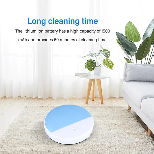 Smart Robotic Vacuum Cleaner for Home – USB Rechargeable Automatic Floor Sweeper | High Suction Silent Cleaning for Tiles, Marble, Wood & Thin Carpets