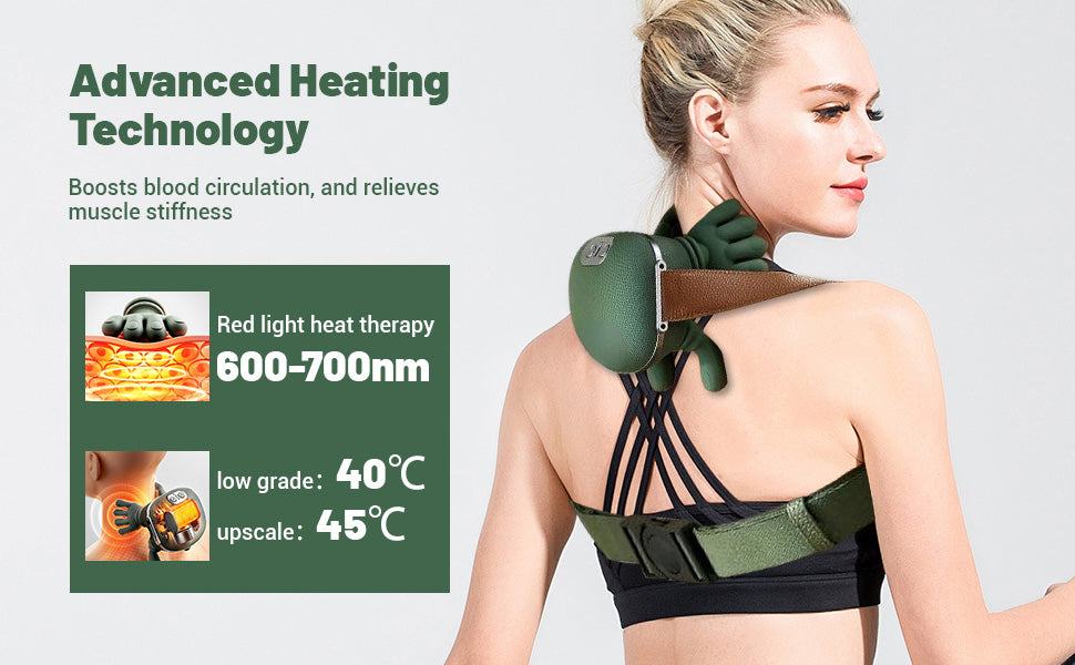 Portable Electric Massager for Neck & Shoulder Rechargeable Pain Relief Device