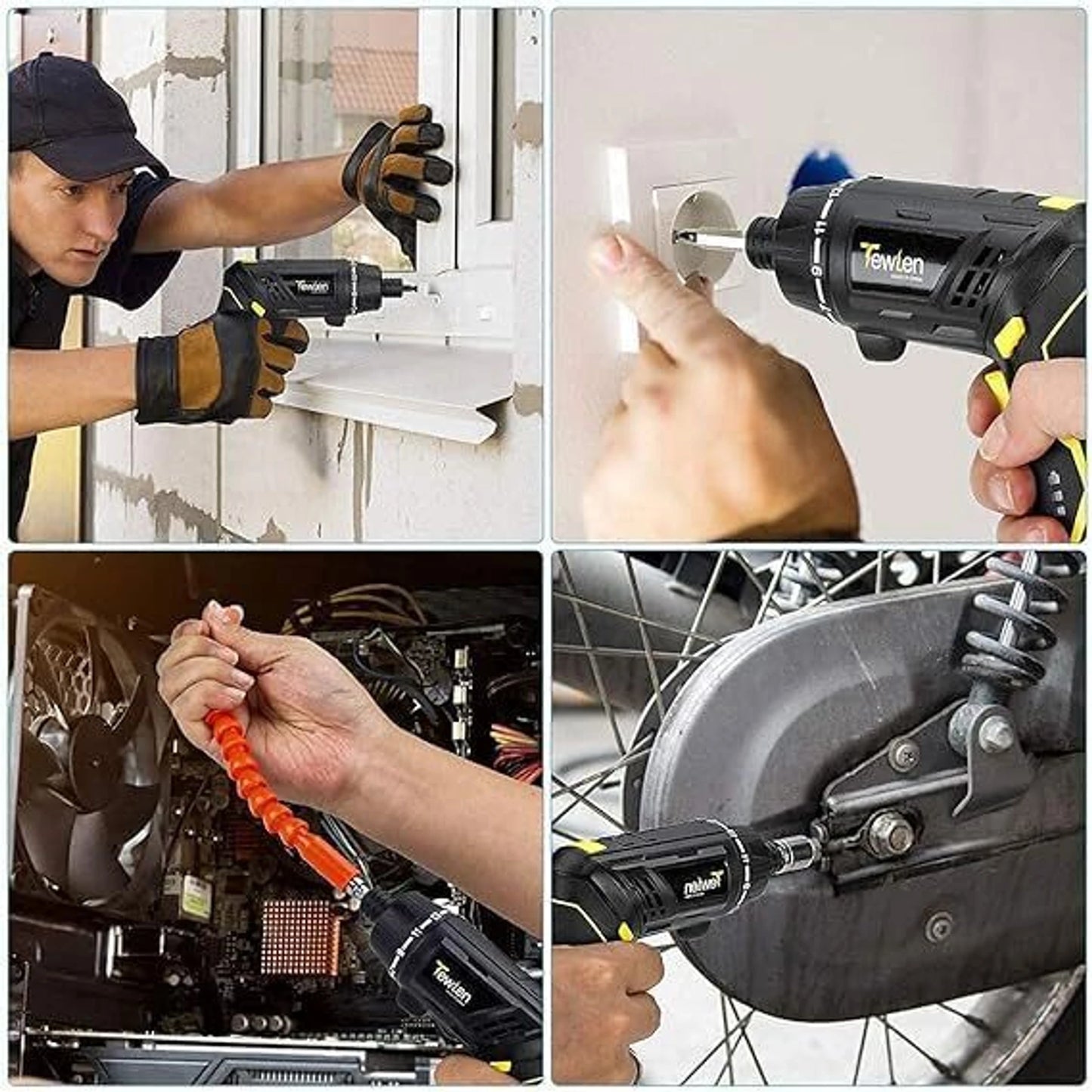 Rechargeable 3.6V Electric Screwdriver with Rotating Handle & 30-Piece Bit Set | USB Charging | Compact & Powerful