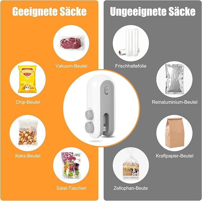 Portable Mini Sealing Machine 2-in-1 | USB Rechargeable Magnetic Heat Sealer & Cutter for Plastic Bags