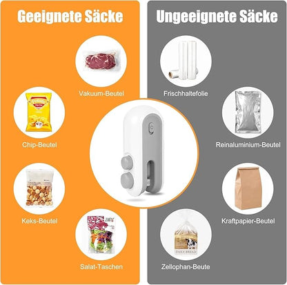 Portable Mini Sealing Machine 2-in-1 | USB Rechargeable Magnetic Heat Sealer & Cutter for Plastic Bags