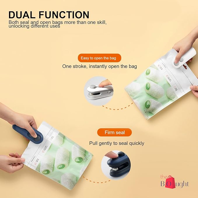 Portable Mini Sealing Machine 2-in-1 | USB Rechargeable Magnetic Heat Sealer & Cutter for Plastic Bags