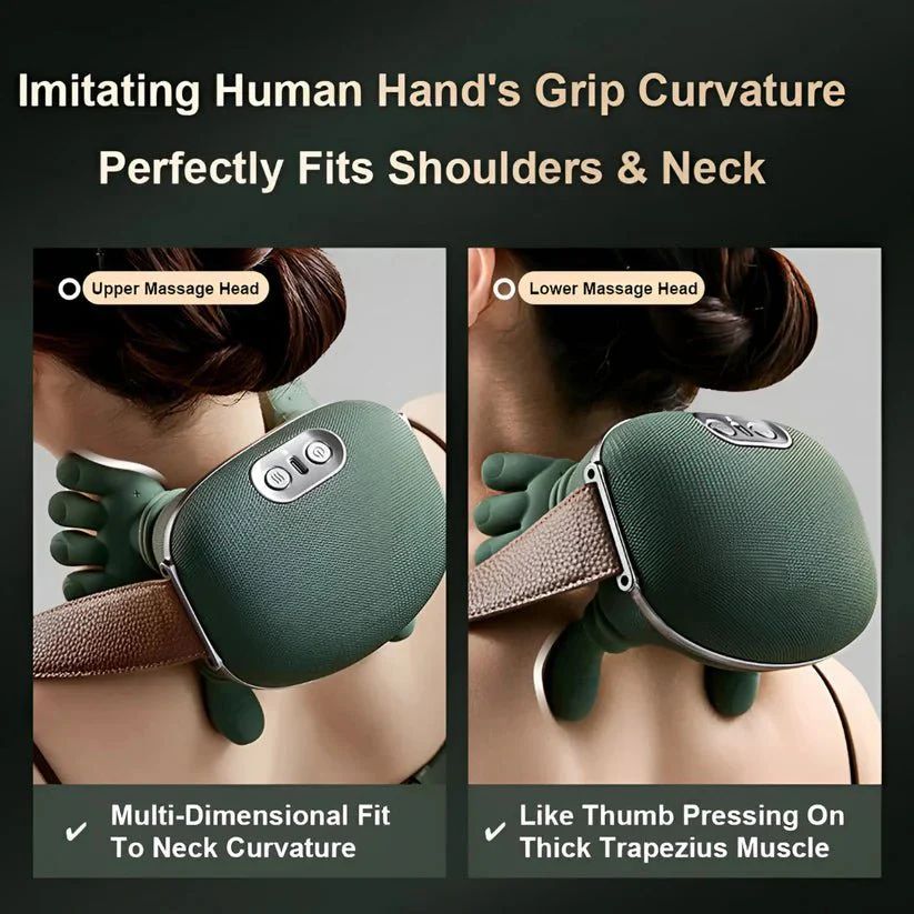 Portable Electric Massager for Neck & Shoulder Rechargeable Pain Relief Device