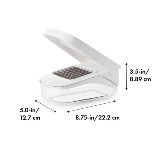 Stainless Steel Good Grips Vegetable & Onion Chopper – Easy Pour Multipurpose Cutter (White)