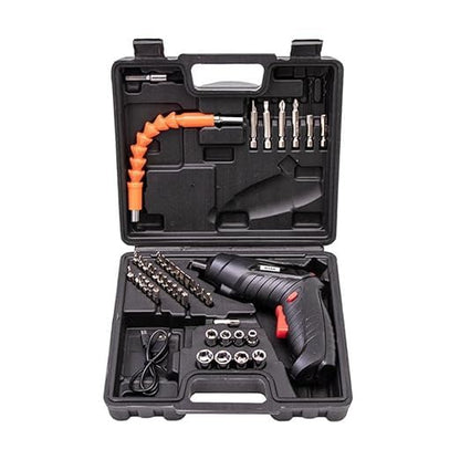 Rechargeable 3.6V Electric Screwdriver with Rotating Handle & 30-Piece Bit Set | USB Charging | Compact & Powerful