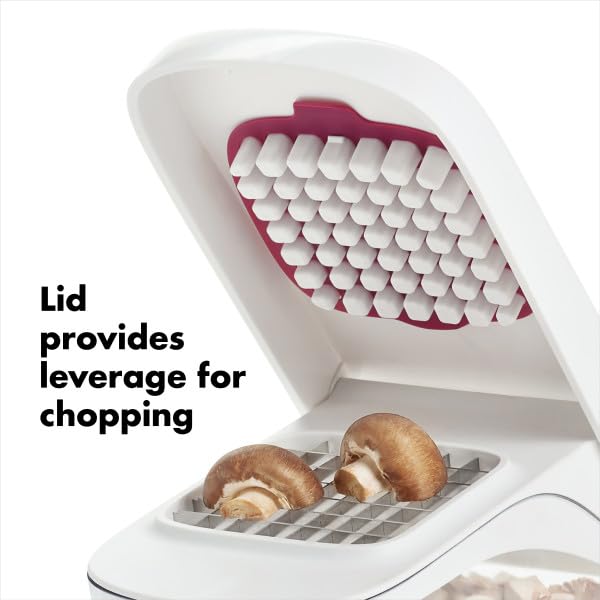 Stainless Steel Good Grips Vegetable & Onion Chopper – Easy Pour Multipurpose Cutter (White)