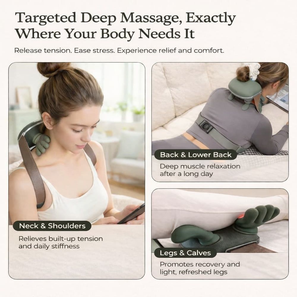 Portable Electric Massager for Neck & Shoulder Rechargeable Pain Relief Device