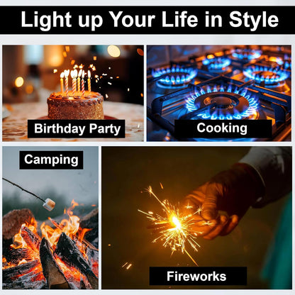 Electric Rechargeable Plasma Gas Lighter – 360° Flexible, Windproof, USB Type-C, 1 Year Warranty | Kitchen & Pooja Use