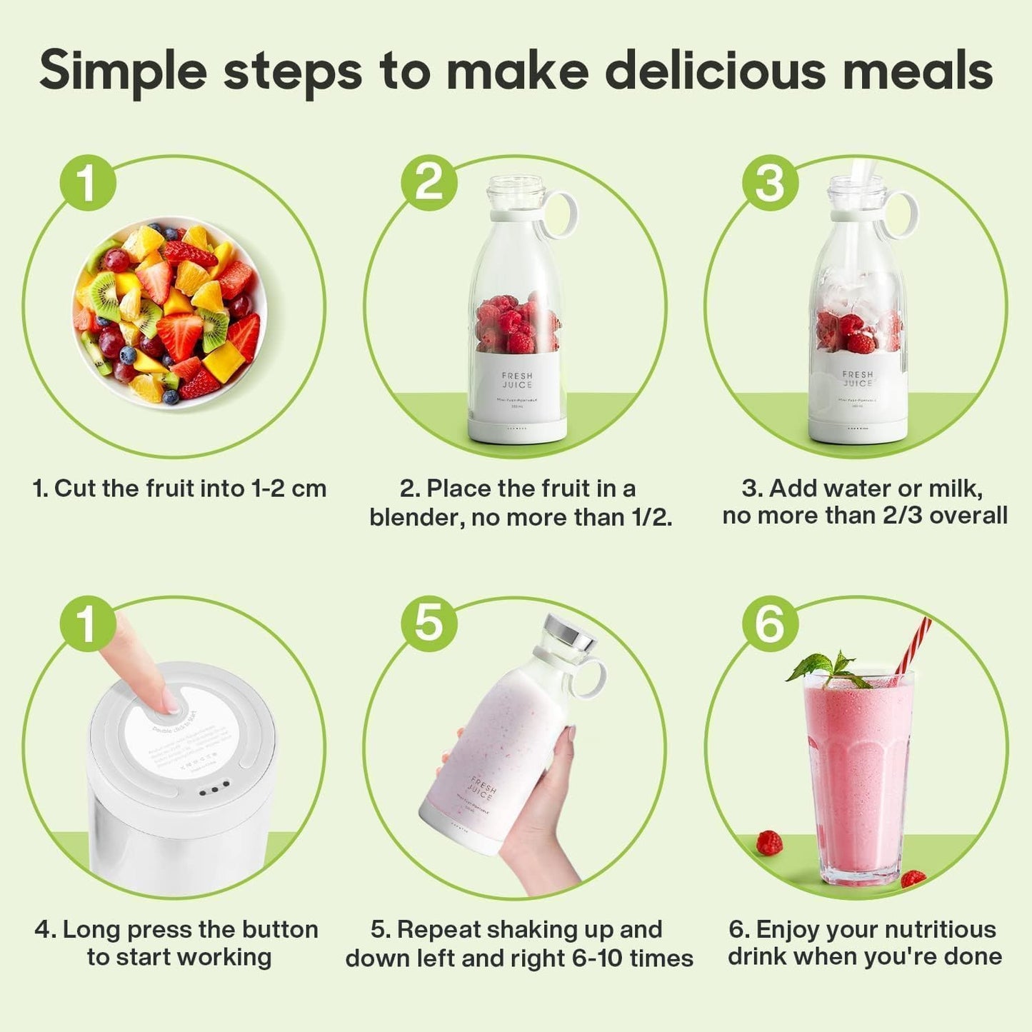 Traveler Portable Mini Juice Blender – Fresh Juice Anytime, Anywhere