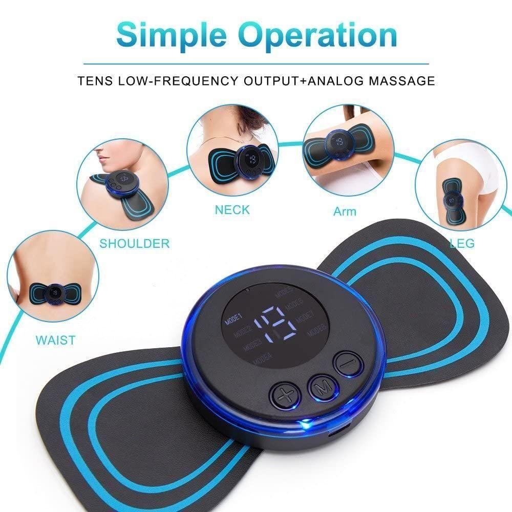 Pocket-Size Muscle Therapy Massager – 8 Smart Massage Programs & 19 Power Levels | Rechargeable Full-Body Relaxer