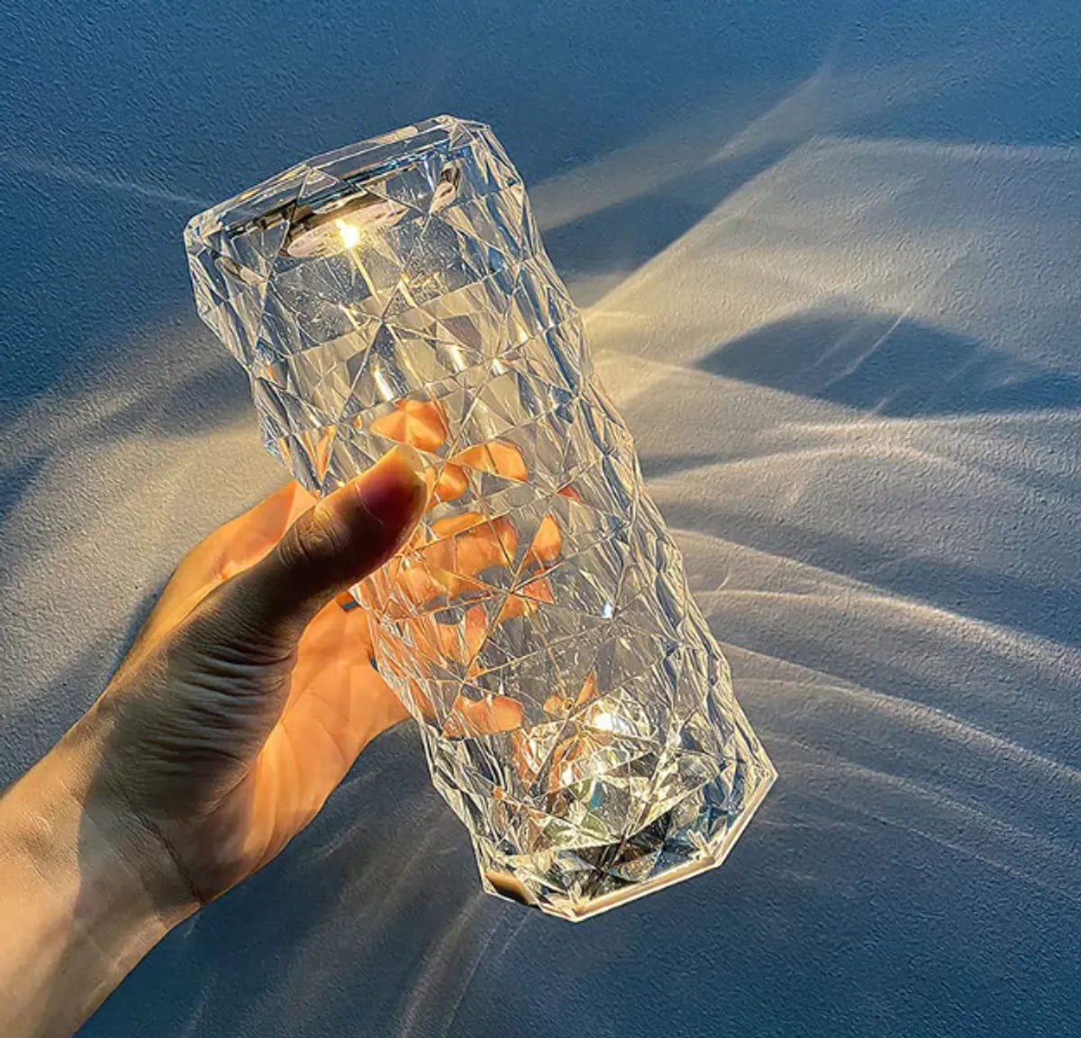 Crystal Diamond RGB Rose Table Lamp – 16 Color Changing LED Touch Lamp (Multi-Color)