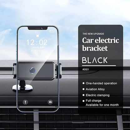 Automatic Opening & Closing Car Phone Holder with 360° Rotation & USB Charging