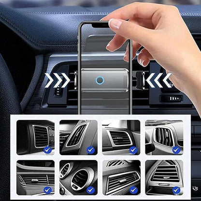 Automatic Opening & Closing Car Phone Holder with 360° Rotation & USB Charging