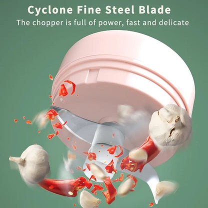 Electric Mini Garlic & Vegetable Chopper – 250ml USB Rechargeable Food Processor